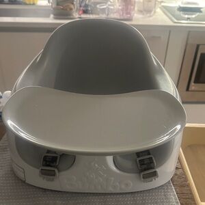 Gray Bumbo Baby Seat with Tray